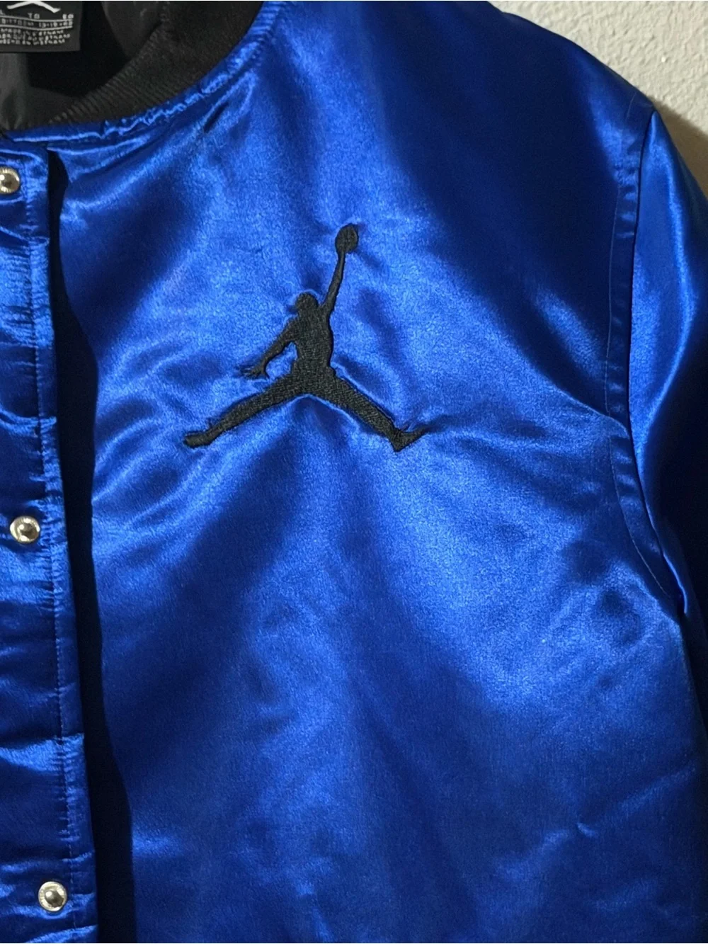 Jordan Satin Bomber Jacket - Royal Blue Size XL